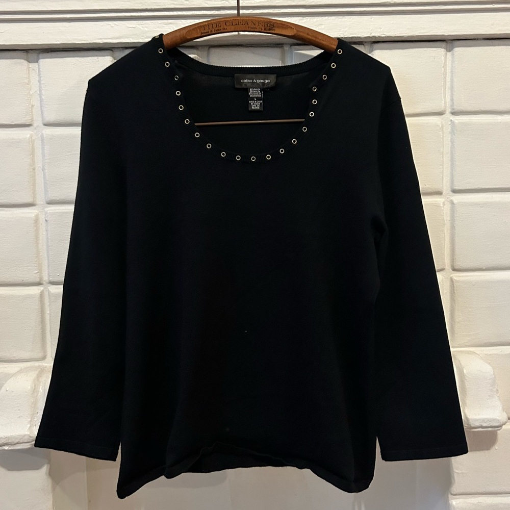 Black top with eyelets